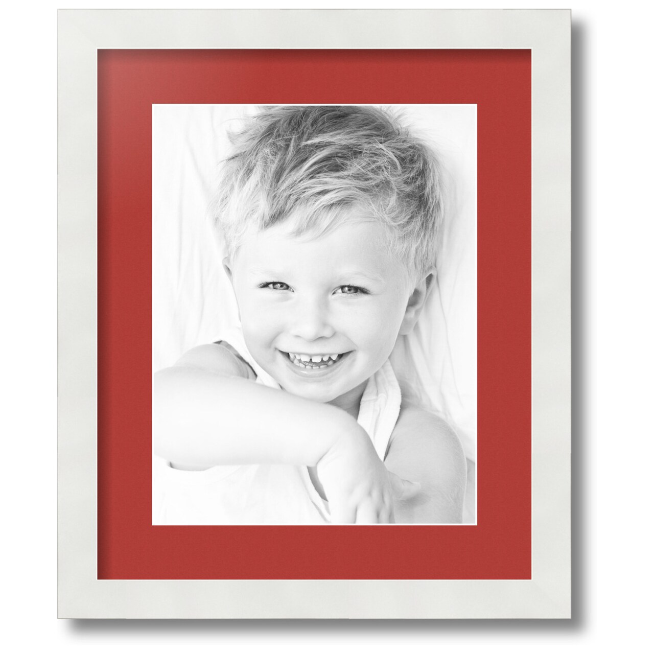 ArtToFrames Collage Photo Picture Frame with 1 - 10x13 inch Openings, Framed in White with Over 62 Mat Color Options and Regular Glass (CSM-3966-641)